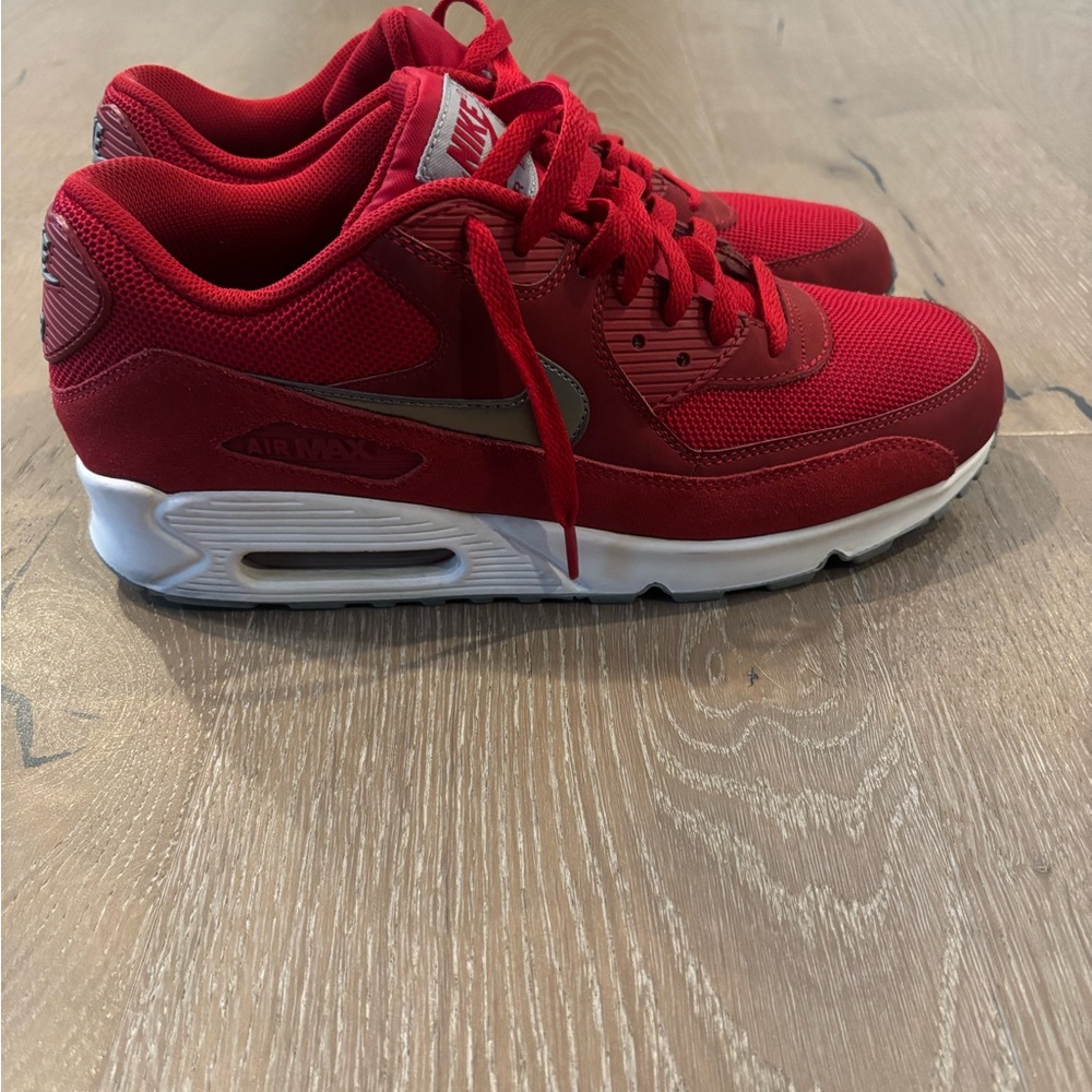 Nike Red and White Air Max Sneakers 11 - Picture 2 of 6